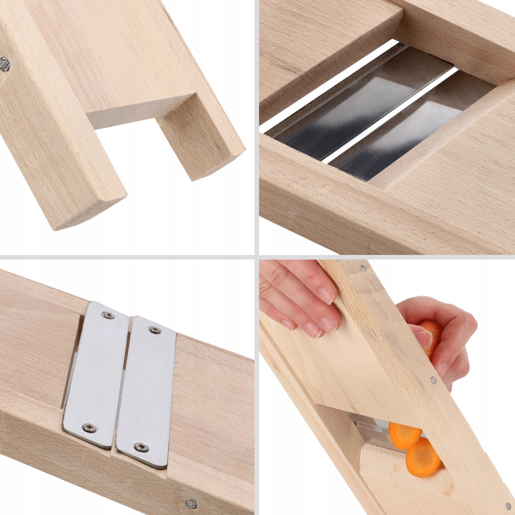 Grattugia manuale in legno KADAX per cavolo, verdure e cetrioli, 35 cm
