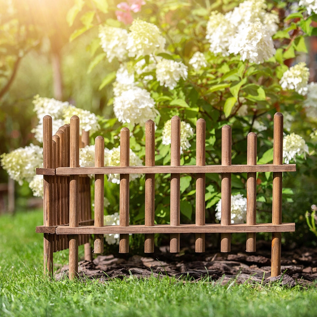 Recinzione da giardino in legno KADAX, bordura per aiuole 60x35 cm, legno di pino