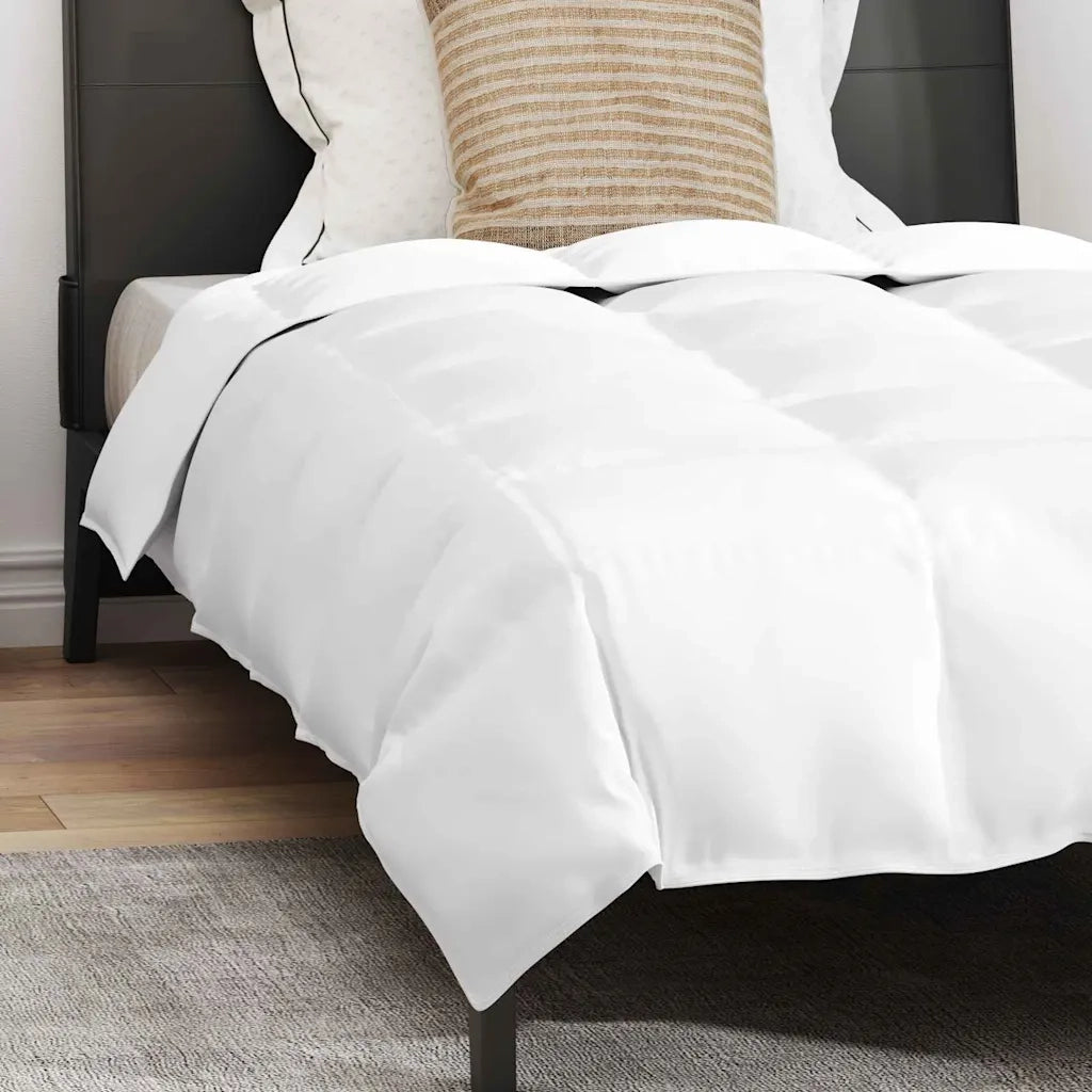 vidaXL Set di piumini con cuscino 2 pcs Bianco 155 x 220 cm Piume