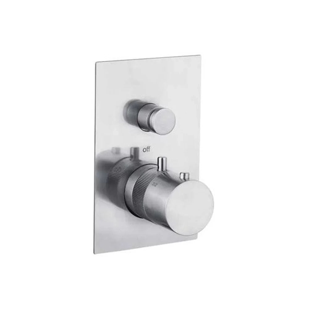 Miscelatore termostatico incasso doccia con deviatore in acciaio inox spazzolato - Serie X Style Inox