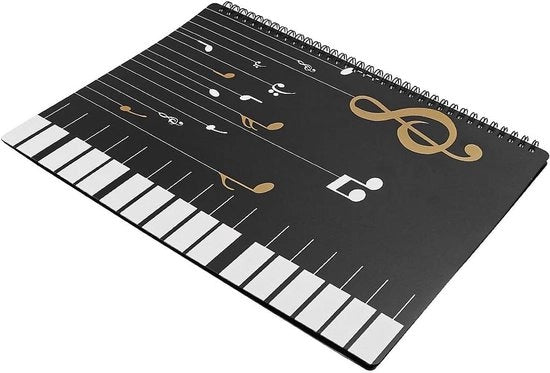 Map di musica per pianoforte A4 - 30 pagine - rilegatura metallica - design a rete - compatibile con tutti gli strumentisti