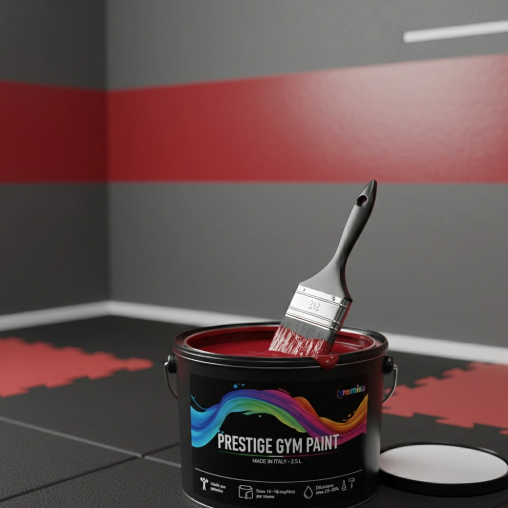 Pittura murale prestige gym paint rosso rubino super lavabile *** formato 0,750 lt, confezione 1