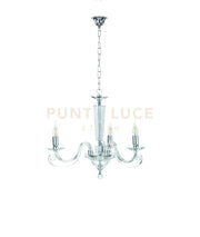 LAMPADARIO CHERUBINI 3 LUCI CRISTALLO E CROMO ATTACCO E14 D.60CM