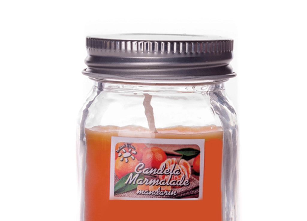Candele Profumate In Barattolo Di Vetro Modello Marmalade In Varie Fragranze - Candela - Mandarino