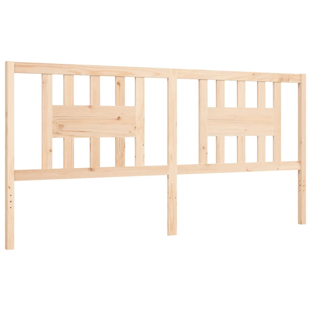 Giroletto con Testiera-Struttura Letto con testiera 200x200 cm in Legno Massello 435143