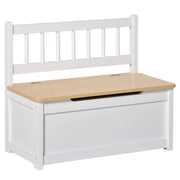 Cassapanca per Bambini 2 in 1 60x30x50 cm in Legno Bianca
