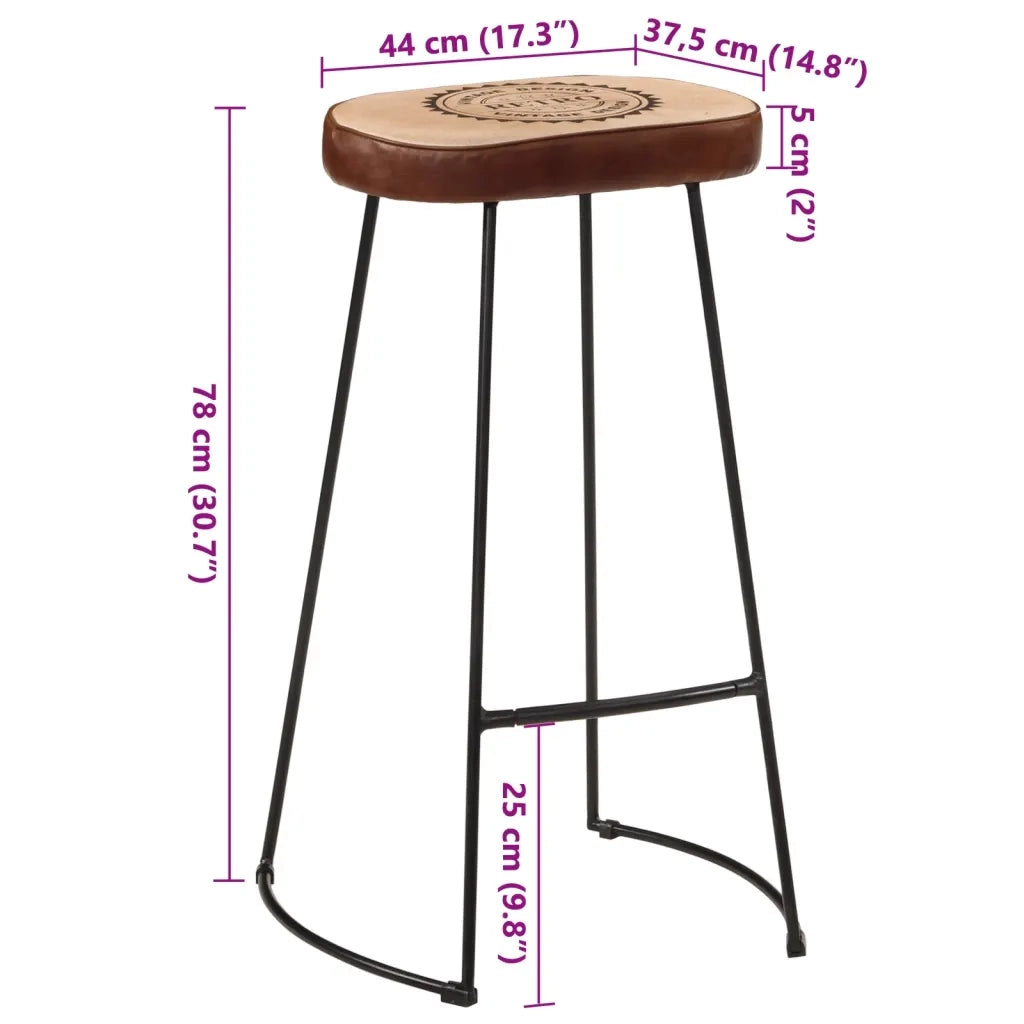 Sgabelli da Bar 2 pz Marrone Scuro 44x37,5x78 cm