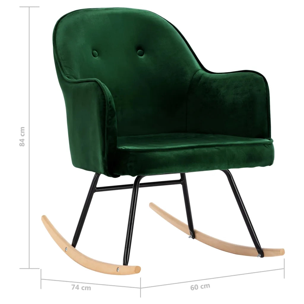 Sedia da Pranzo Verde Scuro in Velluto CFW5516320