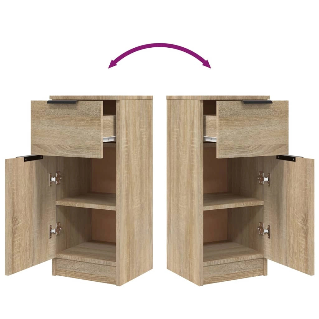 Buffet credenza cassettiera armadio mobile contenitore organizer per cucina soggiorno salotti set di 2 Sonoma 30 x 30 x 70 cm in legno ingegnerizzato marrone 02_0036801