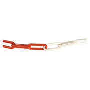 CATENA SEGNALETICA ACCIAIO BICOLORE bobina mt 30 bianco/rosso  - MADE IN ITALY