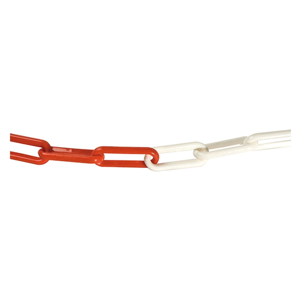 CATENA SEGNALETICA ACCIAIO BICOLORE bobina mt 30 bianco/rosso  - MADE IN ITALY