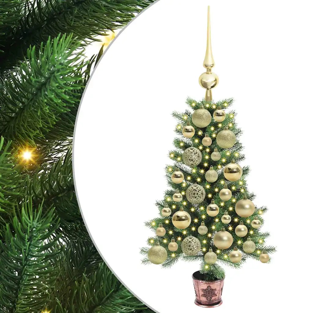 Albero di Natale con 150 LED con supporto Verde 65 cm PE 3396295