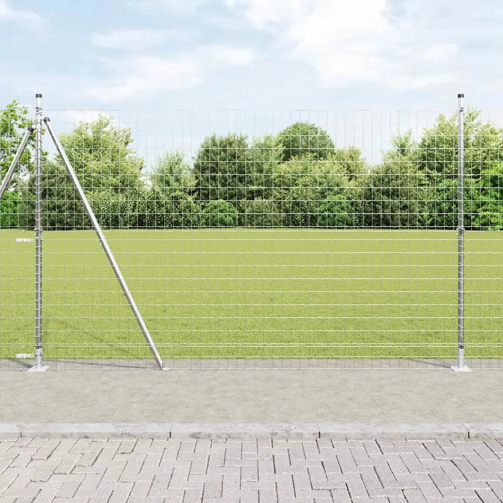 Recinzione con Posto Argento 1,6 x 10 m Acciaio
