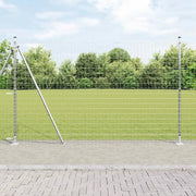 Recinzione con Posto Argento 1,6 x 10 m Acciaio