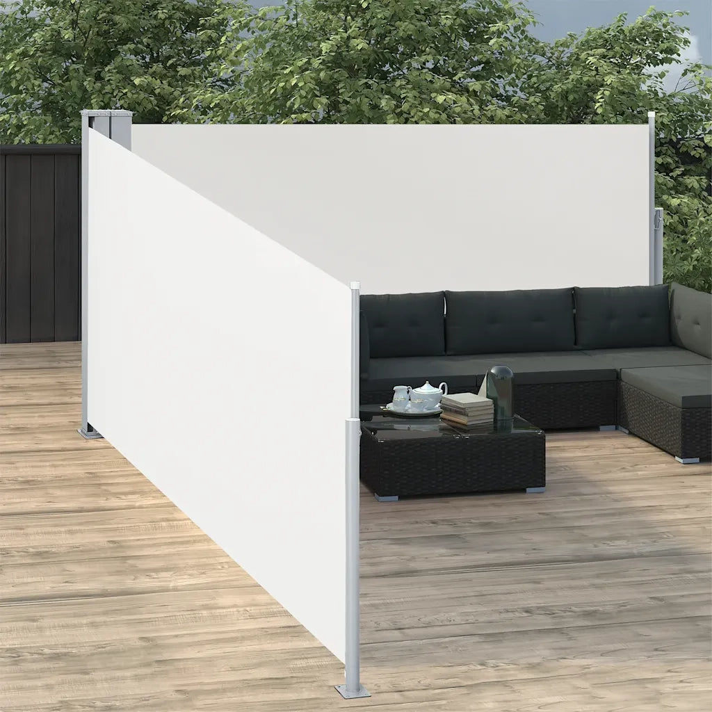 Tenda da Sole Laterale Retrattile Crema 100x1000 cm 48473