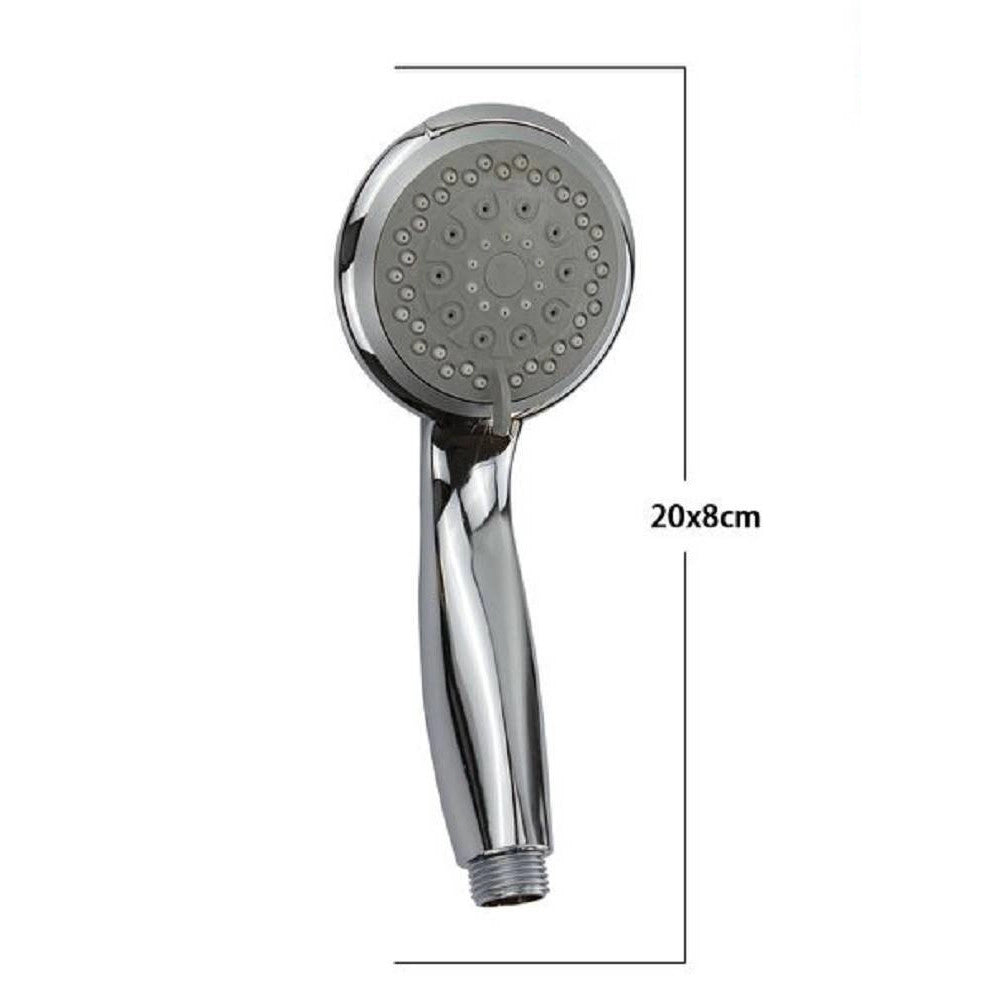Trade Shop - Soffione Doccia Vasca Multigetto Abs Cromato Grigio Sistema Attacco 1/2" 69343 -