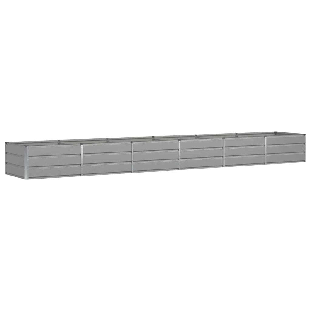 Fioriera | Cassetta per fiori | Vaso Grigio chiaro 480 x 80 x 45 cm Acciaio