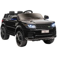 Macchina Elettrica per Bambini 3-6 Anni con Telecomando, Luci LED e Clacson, in PP e Metallo, 110x68x52 cm, Nero
