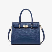Borse e borsette in vera pelle da donna, borse a tracolla blu