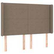 Testiera | Testata ad Orecchio Tortora 147x16x118/128 cm in Tessuto