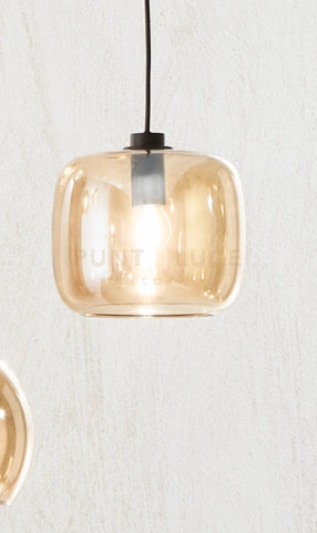 SOSPENSIONE VERVE-2 1 LUCE AMBRA ATTACCO E14 SENZA BASE D' ATTACCO D.20CM H.19CM
