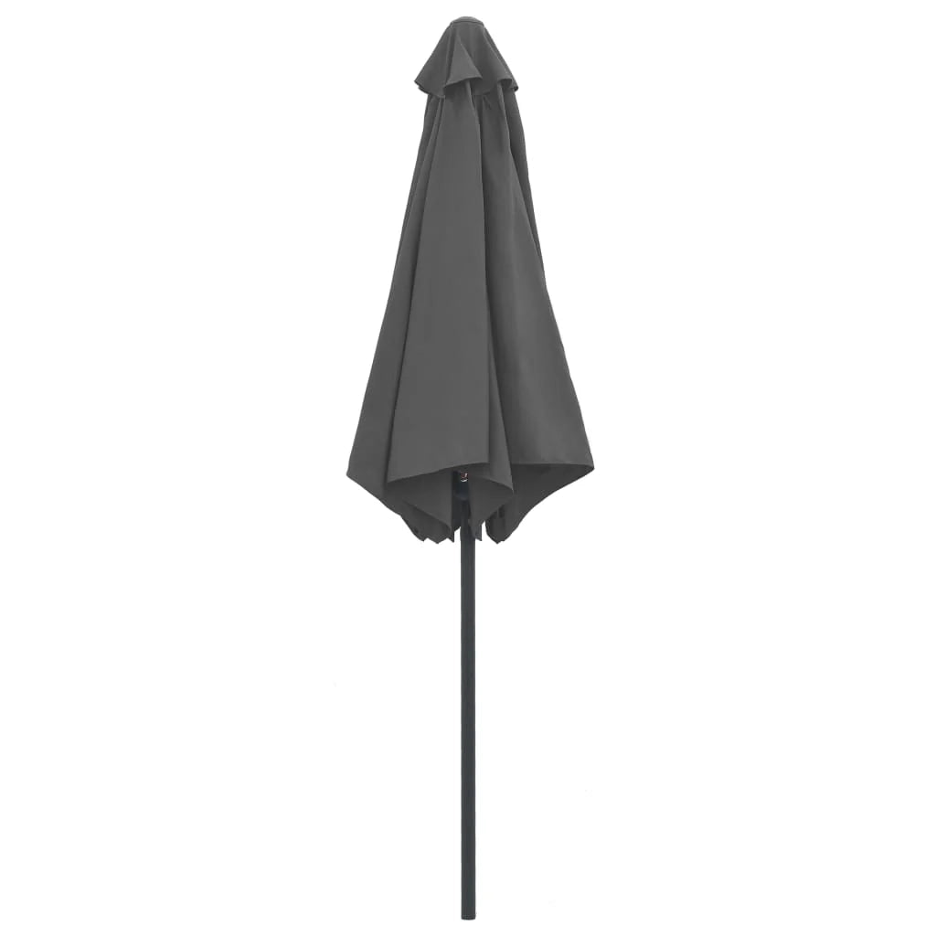 Ombrellone da esterno e palo in alluminio 270 x 246 cm antracite 02_0008285