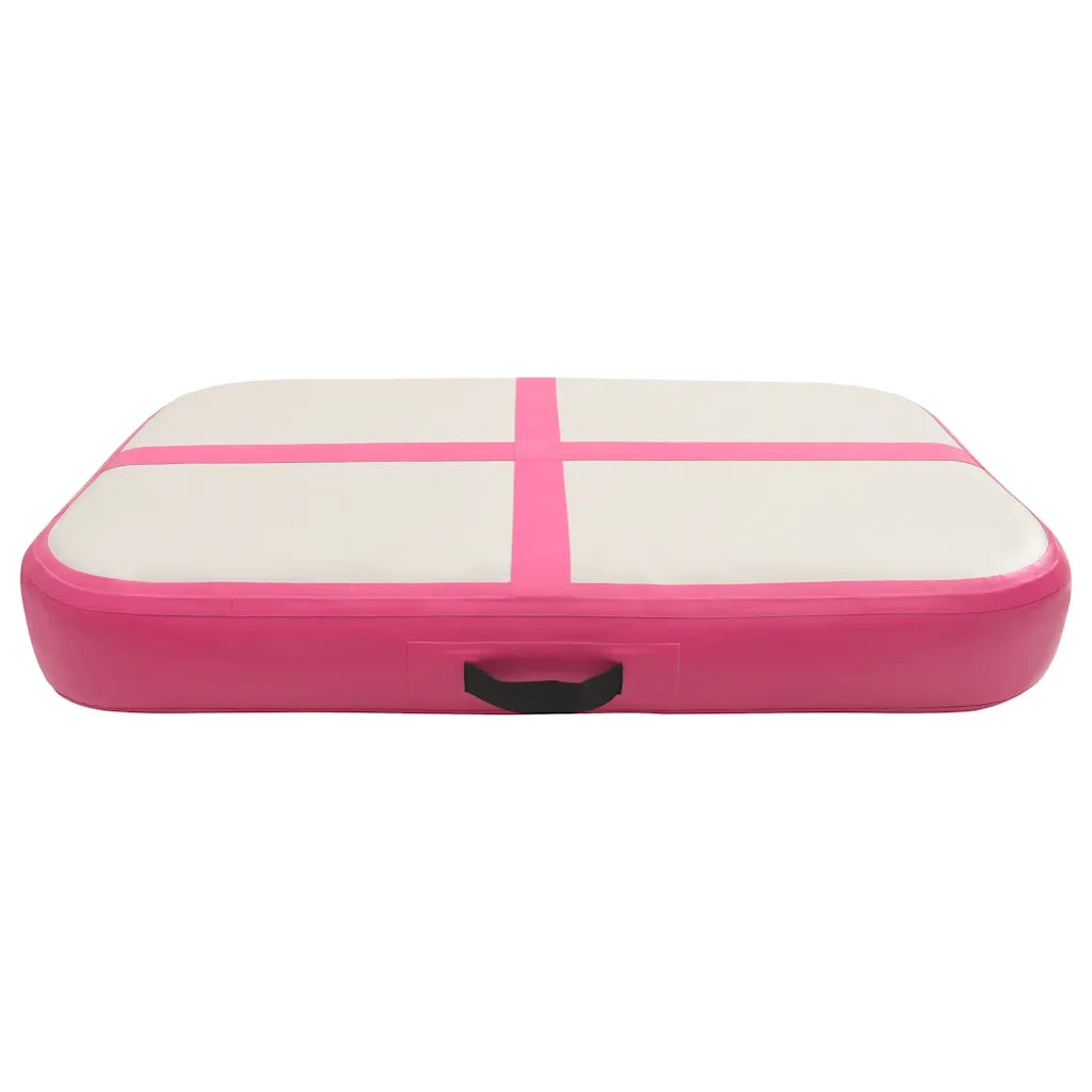 Tappetino Ginnastica Gonfiabile con Pompa 60x100x15 cm PVC Rosa CFW7379806