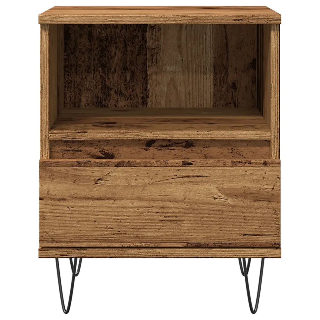 Comodino Legno Antico 40x35x50 cm in Legno Multistrato
