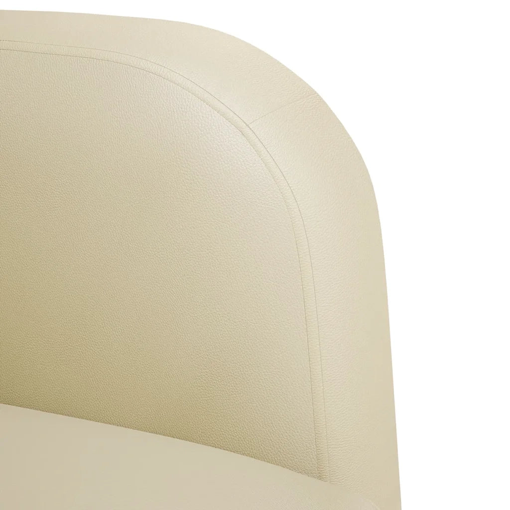 vidaXL Divano Sedia con Braccioli Crema 54 cm in Similpelle