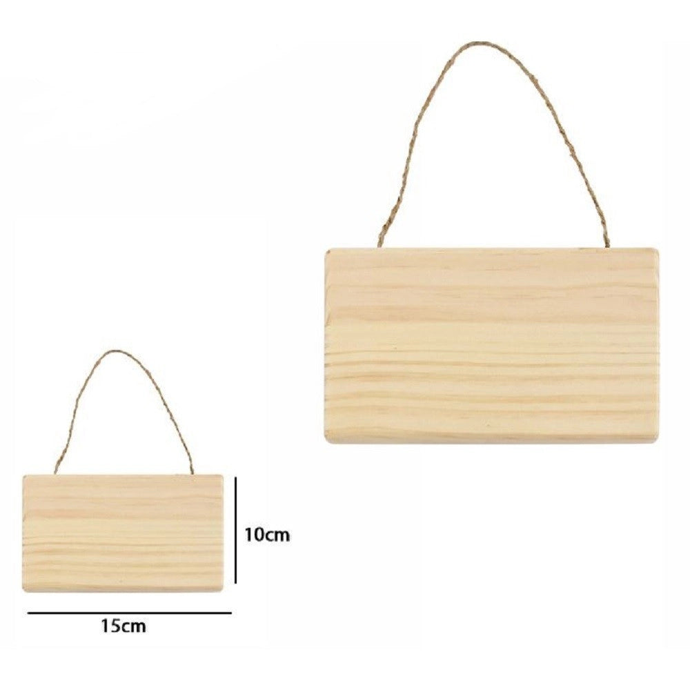 Trade Shop - Decorazione In Legno Rettangolare Da Appendere Con Corda Insegna 15x10 Cm 74202a -