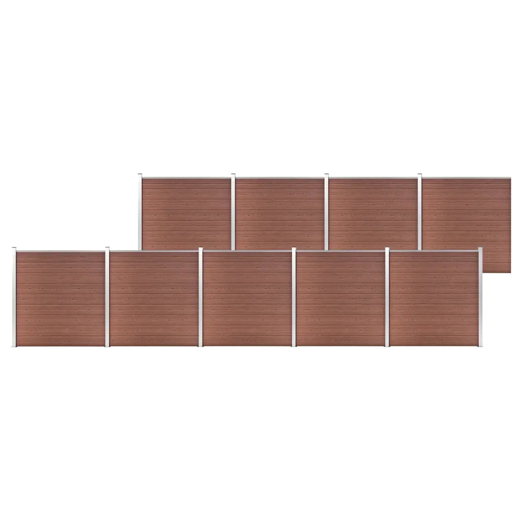 Recinzione da Giardino in WPC 1564x186 cm Marrone cod mxl 11485