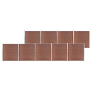 Recinzione da Giardino in WPC 1564x186 cm Marrone cod mxl 11485