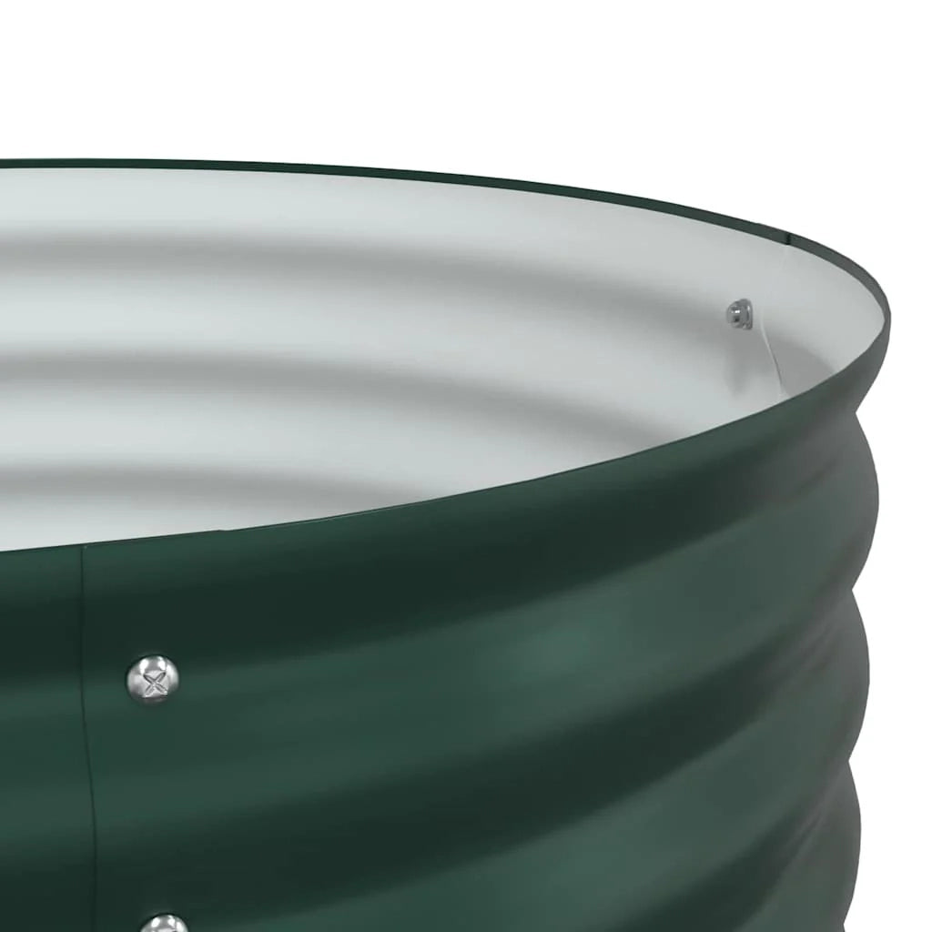 Fioriera rialzata minimalista per giardino o terrazza 240 x 80 x 81 cm acciaio verde 02_0058904