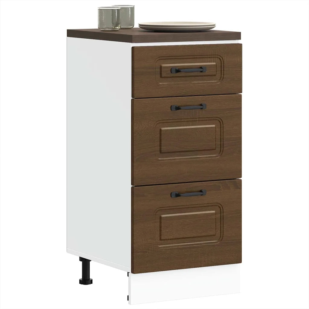vidaXL Base da Cucina Kalmar Rovere Marrone in Legno Multistrato