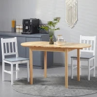 Tavolo Allungabile a Ribalta per 4-6 Persone in Legno di Pino, 140x70x75 cm, color Legno