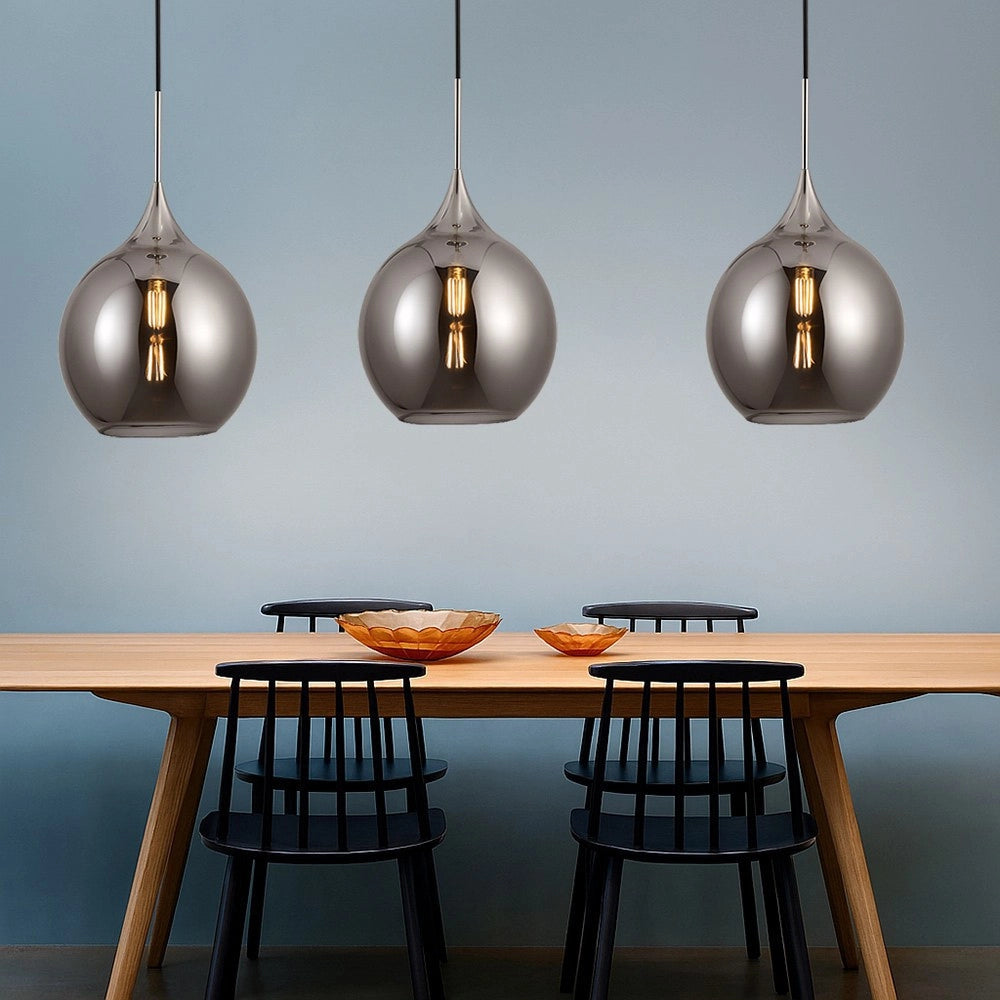 Trade Shop - Lampadario A Sospensione Decorativa In Metallo Con Sfera In Vetro Attacco E27 Ip20 A72 -