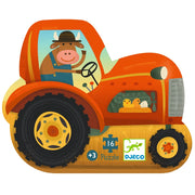 Puzzle Il Trattore 16 pezzi, Djeco, Eta 3+