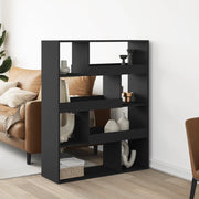 Divisorio Stanza | Paravento | Divisorio Ambienti Nero 100x33x125,5 cm in Truciolato