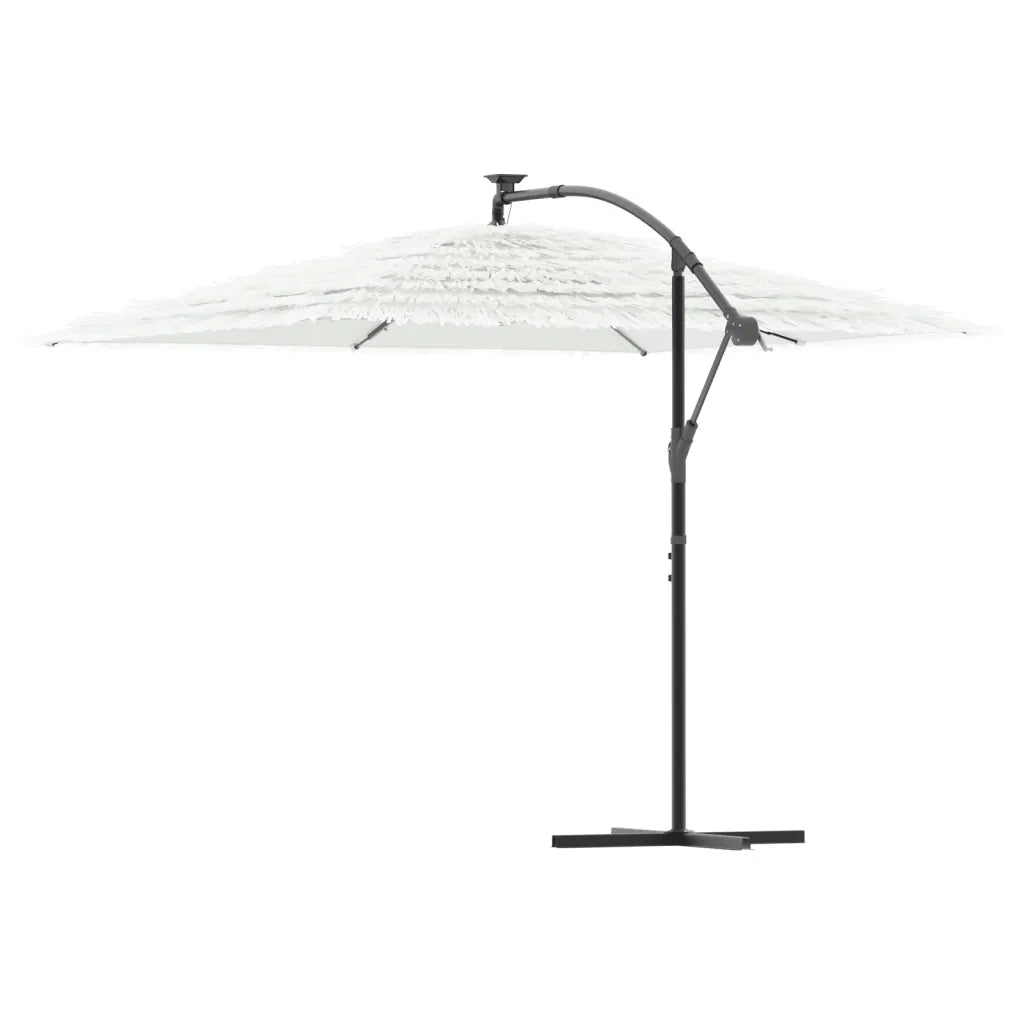 Ombrellone Giardino-Ombrello da Balcone con Palo in Acciaio Bianco 290x290x238 cm