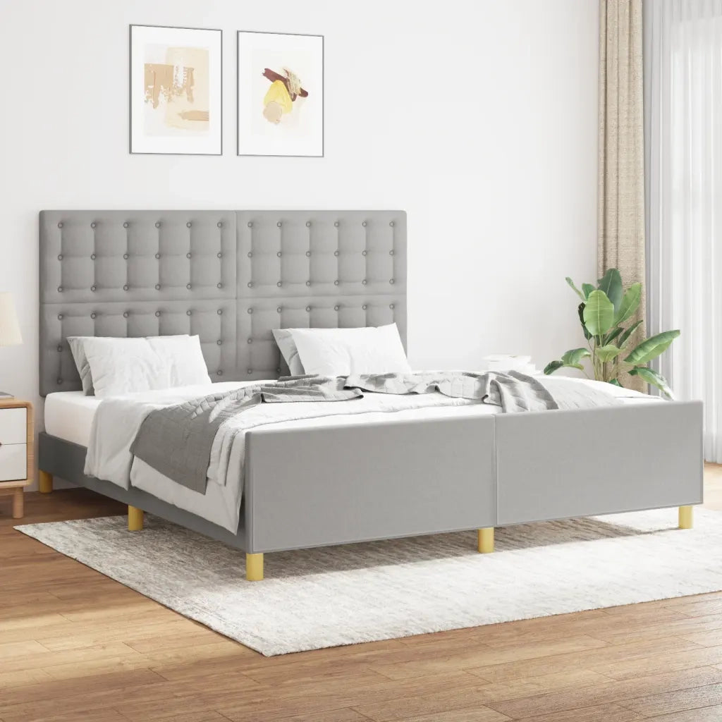 Giroletto senza Materasso Grigio Chiaro 160x200 cm Tessuto 3125389