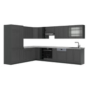 Cucina angolare completa Fame-Line Oro-antracite rustico/Antracite 347 x 60 cm, PL Marmo Vicco