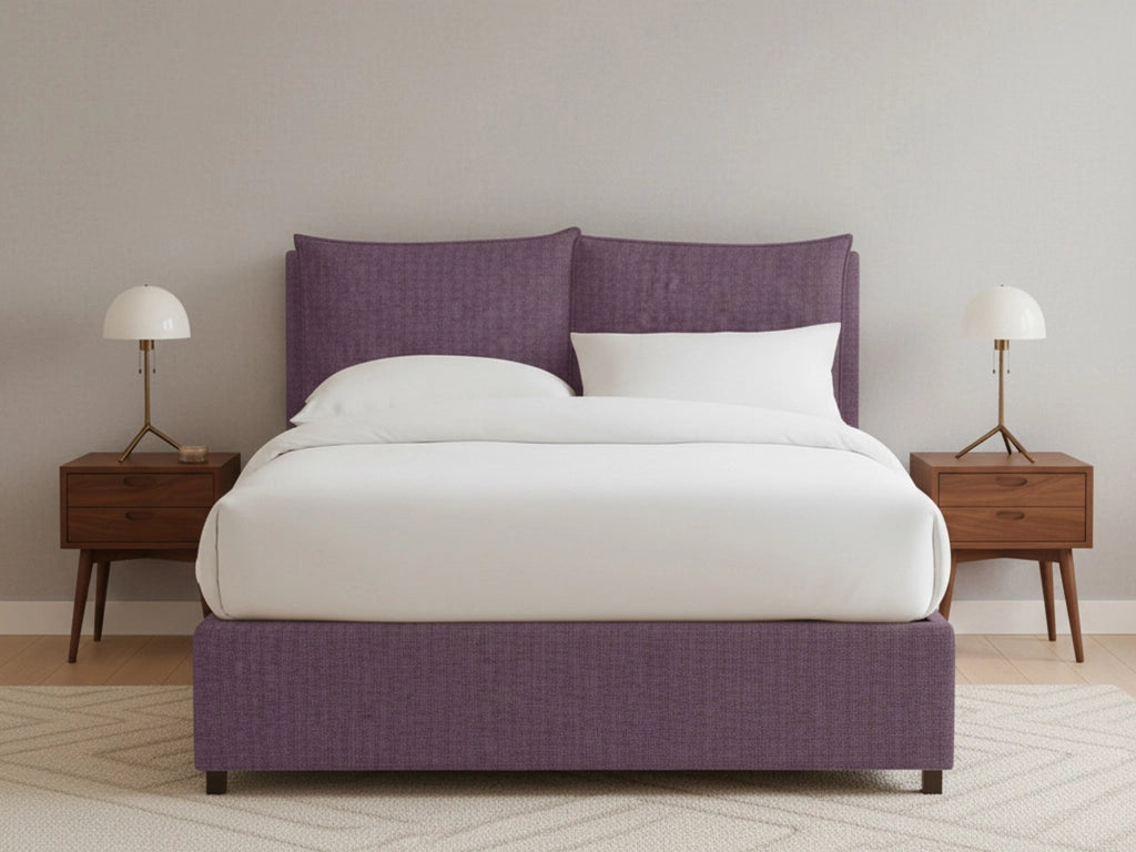 Falmouth, Letto Piazza e Mezza Sfoderabile Made in Italy, Viola Lilla