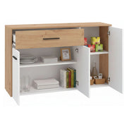Madia Sanza, Credenza un Cassetto, 119x33x80.5h cm Bianco