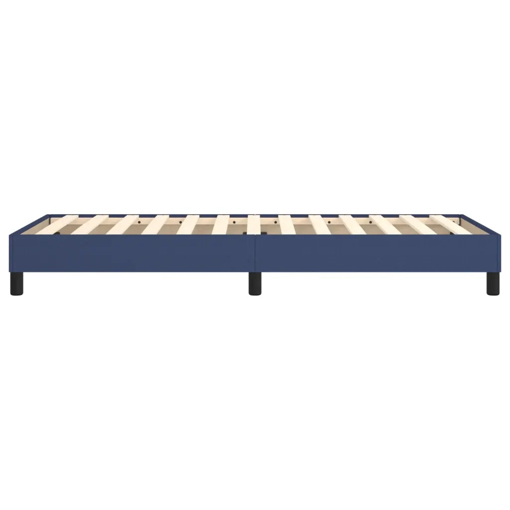 Struttura Letto a Rete a Molle-Giroletto Blu 80x200 cm in Tessuto 784989