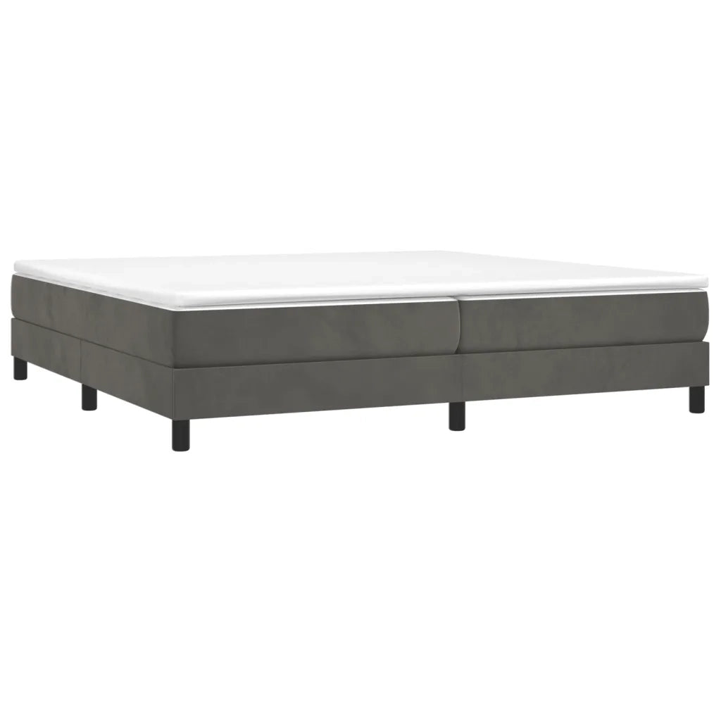 Letto matrimoniale | Letto per adulti | Struttura Letto a Rete a Molle Grigio Scuro 200x200 cm Velluto
