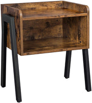 Comodino tavolino laterale comodino 42 x 35 x 52 cm tavolino impilabile con vano portaoggetti aperto stile retrò gambe in metallo vintage 12_0001039
