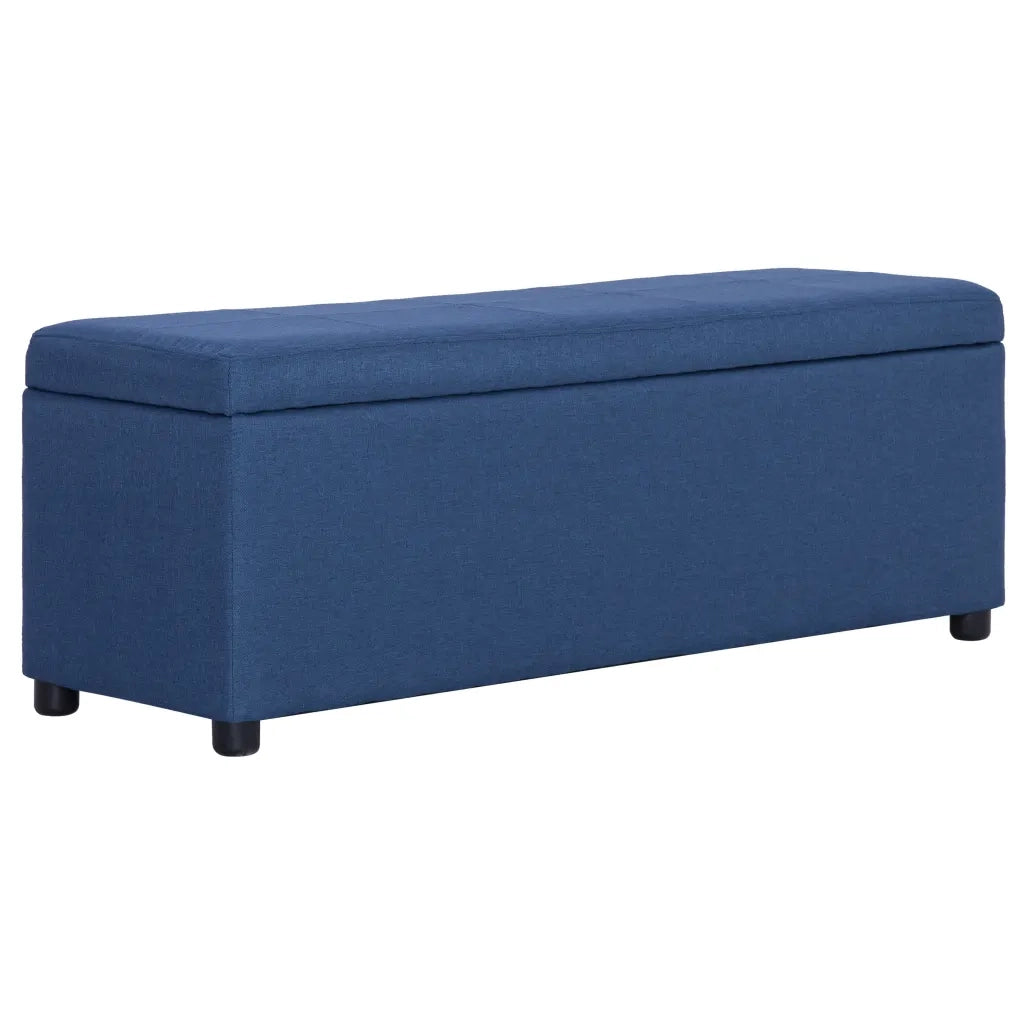 Panca con Vano Portaoggetti 116 cm Blu in Poliestere cod mxl 77428