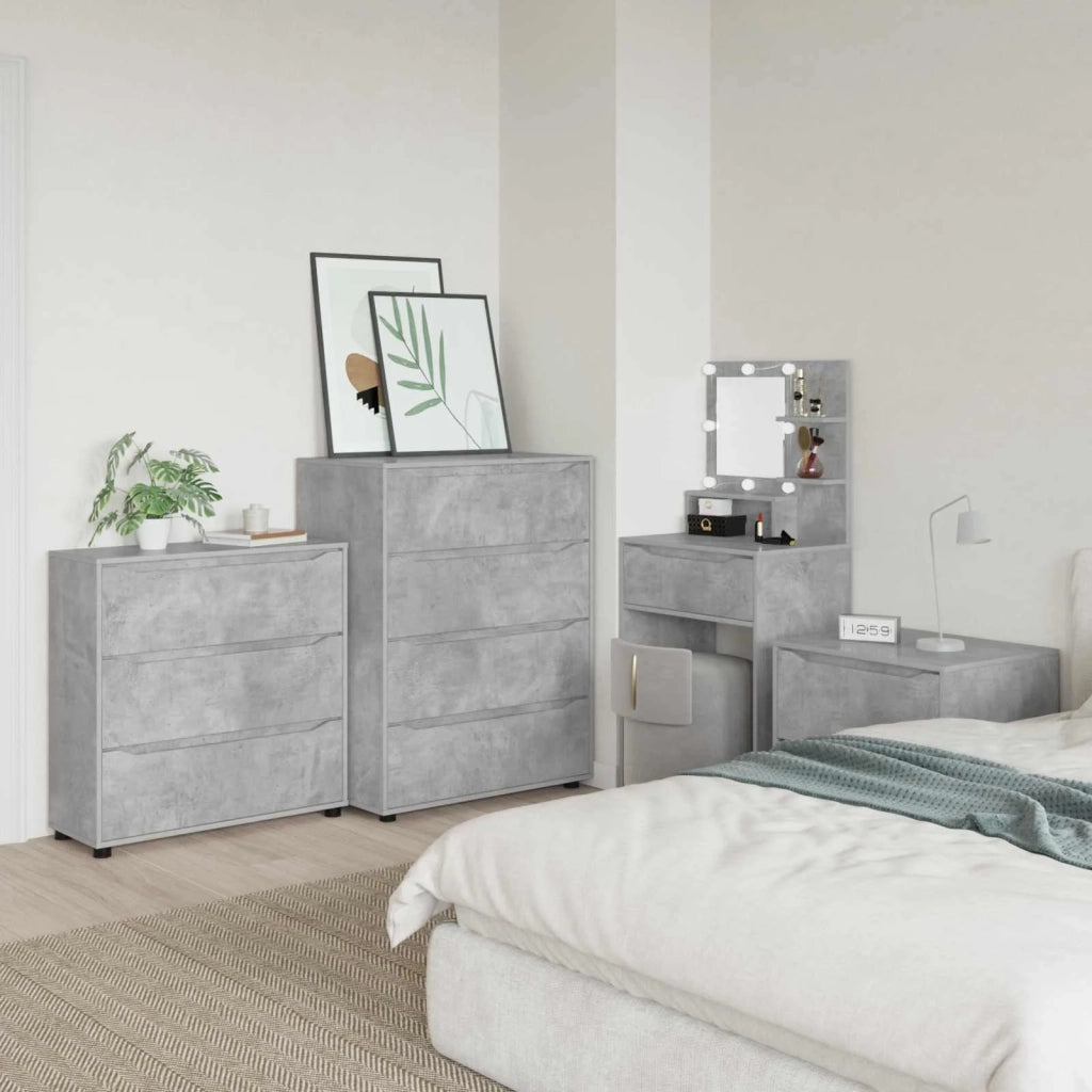 Armadio Grigio cemento 80 x 31 x 81 cm Legno multistrato 888850