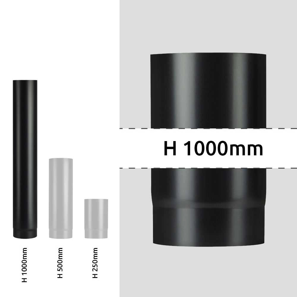 TUBO PER STUFA A LEGNA 'PLUS LIGHT' Ø 120x1000 mm - SAVE