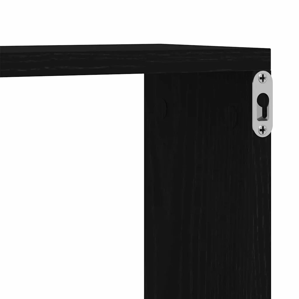 Scaffale da parete A parete Rovere Nero 78 x 15 x 93 cm 862649